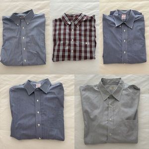Brooks Brothers / J. Crew Men’s Dress Shirts - Set of 5